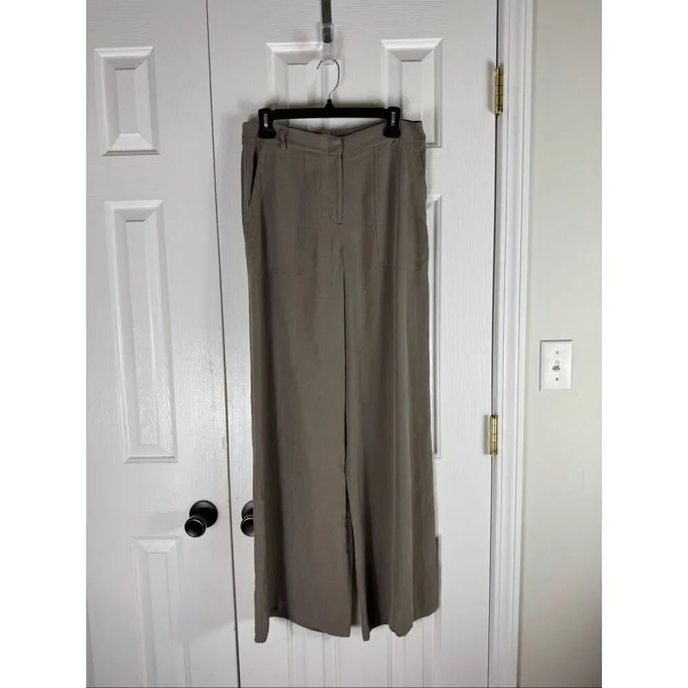 NWT BCBGMAXAZRIA Jasper Spanish Moss Wide Leg Pants Size 4